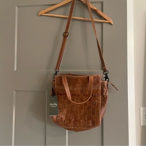 Myra Bag Basket Weave Leather Purse NWT - Picture 4 of 6